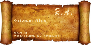 Reizman Alex névjegykártya